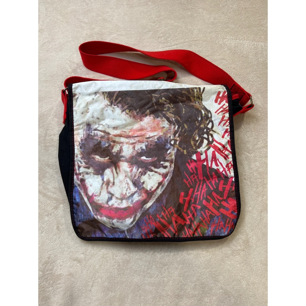 The Joker Dark Knight Heath Ledger Messenger Bag Batman DC Comics Ha Ha Shoulder